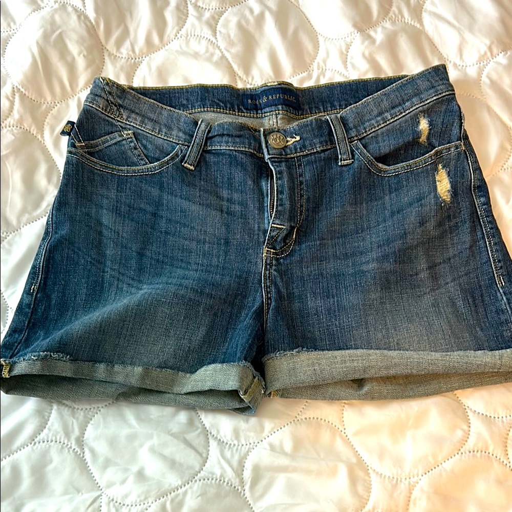 Rock and Republic Blue Denim Shorts